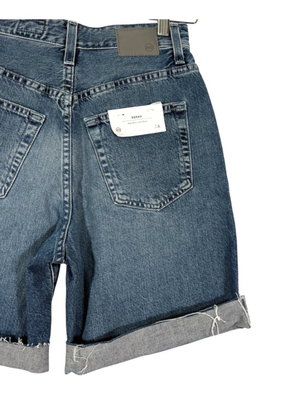 NEW AG Adriano Goldschmied Kerah Long Jean Shorts Size 24 - Picture 7 of 10